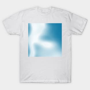 turquoise to white gradient T-Shirt